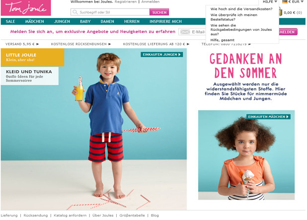 Tom Joule Webshop
