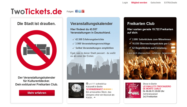 TwoTickets.de Webshop