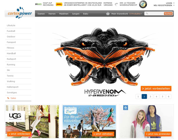 cortexPower Webshop