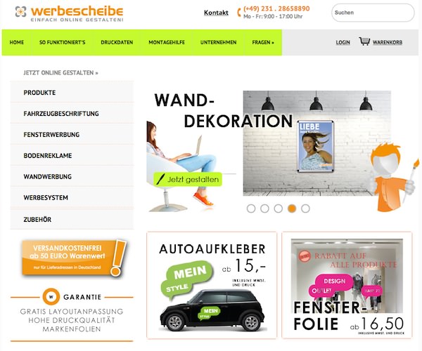 Werbescheibe Website Werbescheibe Website