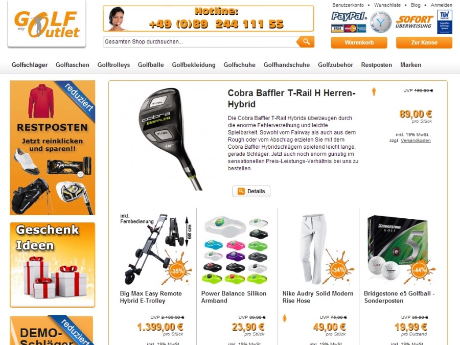 MYGOLFOUTLET Homepage