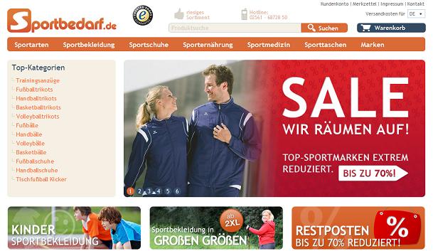 Sportbedarf.de Website