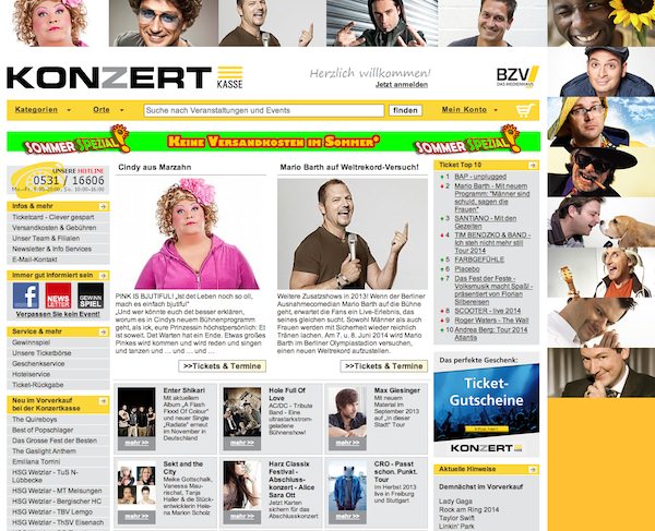 Konzertkasse Website Konzertkasse Website
