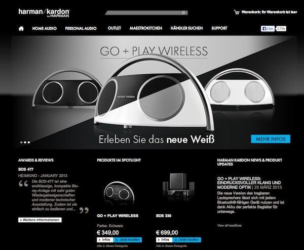 Harman Kardon Online Shop Startseite