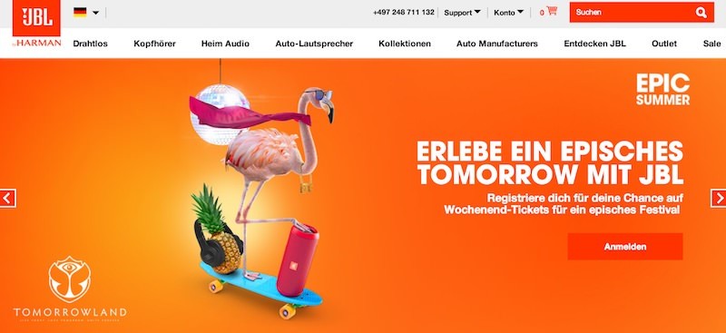 JBL Webseite