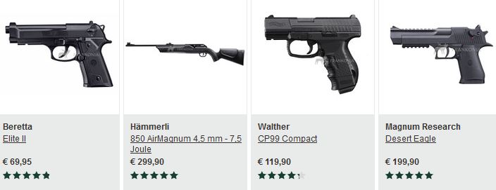 Frankonia CO2 Waffen Auswahl 1