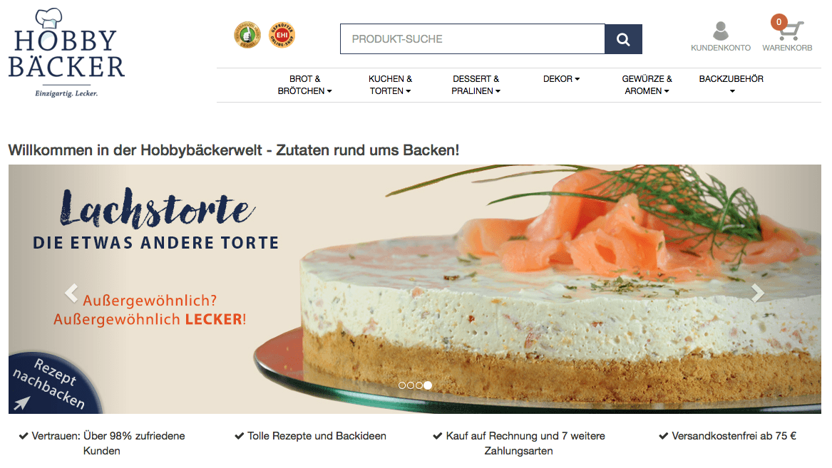 Hobbybäcker Webseite