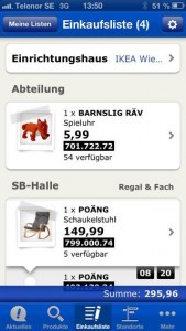 ikea einkaufsliste