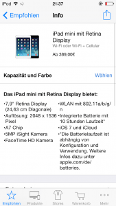 Apple Store Empfohlen