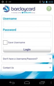 barclaycard login