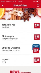 rewe einkaufszettel