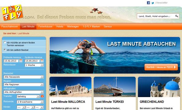 1-2-FLY.com Onlineportal Startseite 1-2-FLY.com Onlineportal Startseite