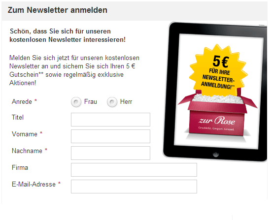 Apotheke zur Rose Newsletter