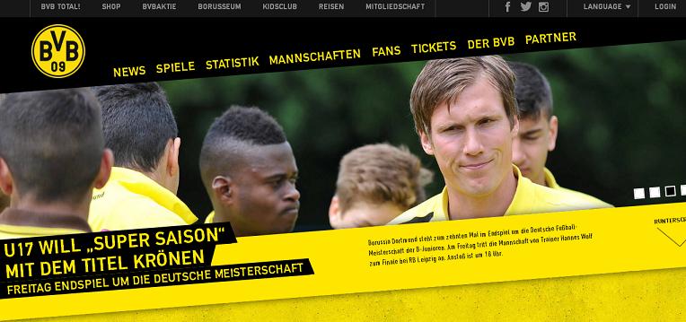 BVB Online Shop Startseite