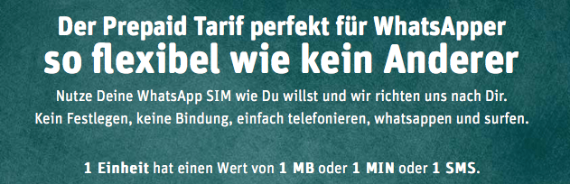 Whatsapp SIM Gutschein