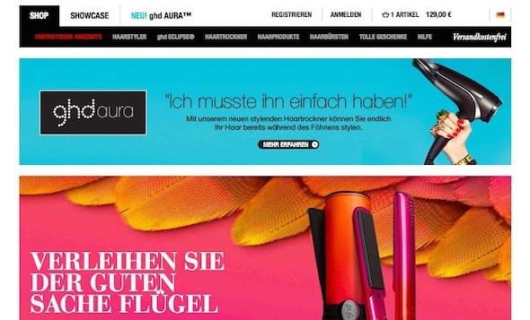 ghd Online Shop Startseite