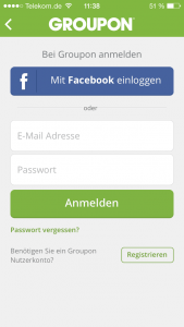 groupon  einloggen