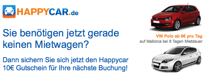 Happycar Mietwagen
