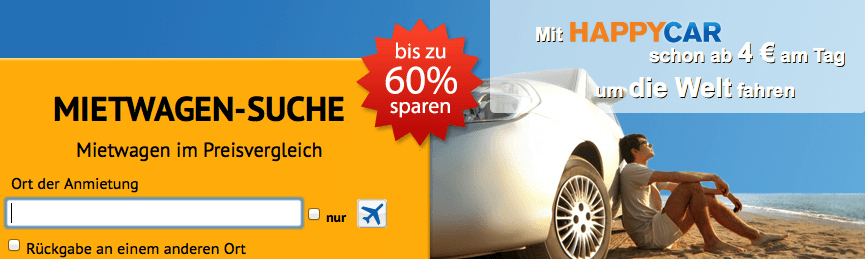 Happycar Mietwagensuche