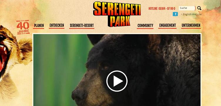 Serengeti Park Onlineportal Startseite