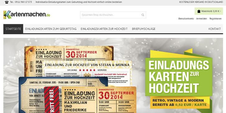 Kartenmachen.de Online Shop Startseite Kartenmachen.de Online Shop Startseite
