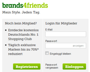 Brands4friends Login