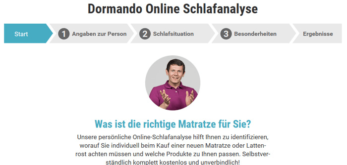 dormando.de Schlafanalyse