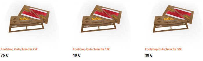 footshop.eu Geschenkgutscheine