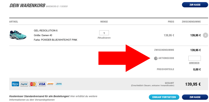 asics.com Gutschein