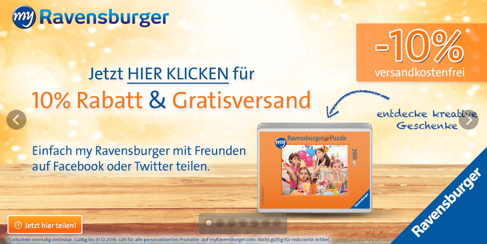 myRavensburger Gutschein Angebot