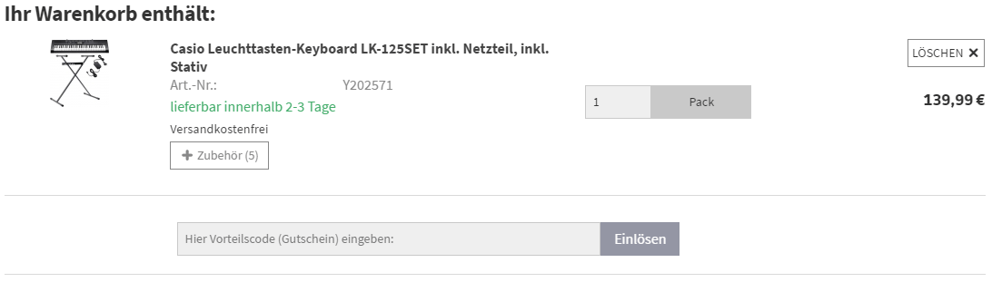 getgoods Warenkorb