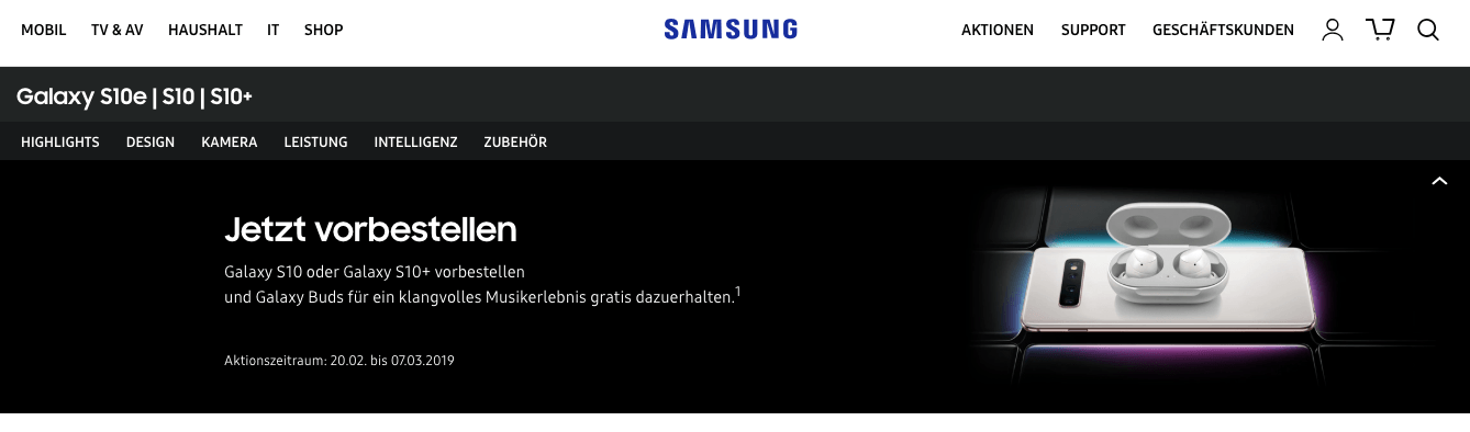 Samsung Website