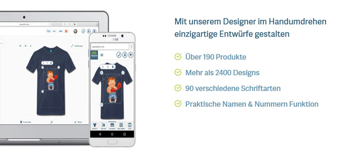teamshirts.de Gestaltungstool