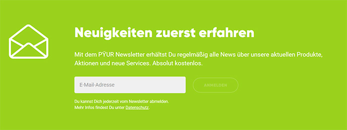 pyur.com Newsletter