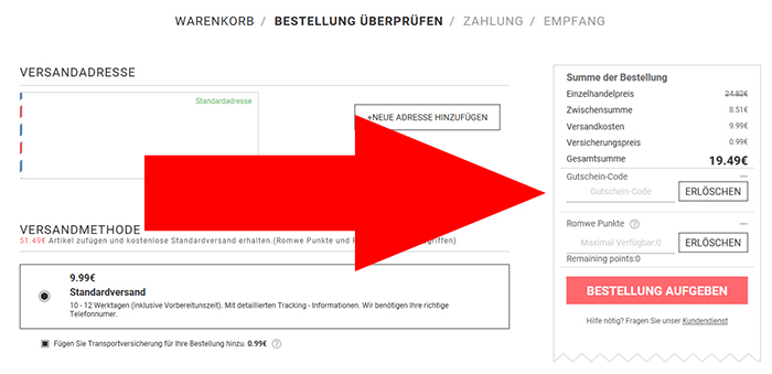 romwe.com Gutschein