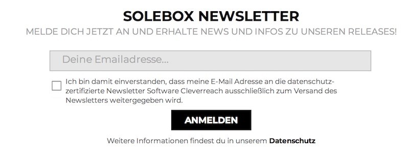 solebox Newsletter