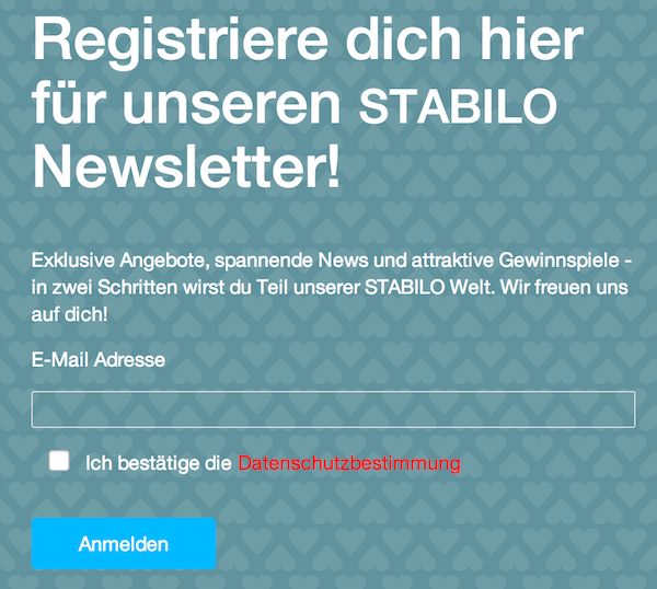 Stabilo Newsletter