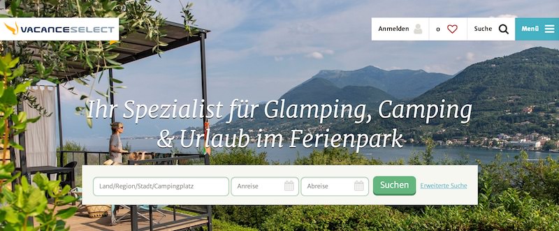 Vacanceselect Webseite