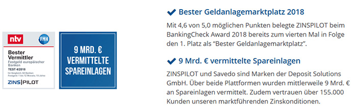 ZINSPILOT.de Auszeichnung