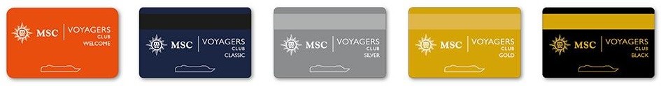 MSC Kreuzfahrten Club Cards