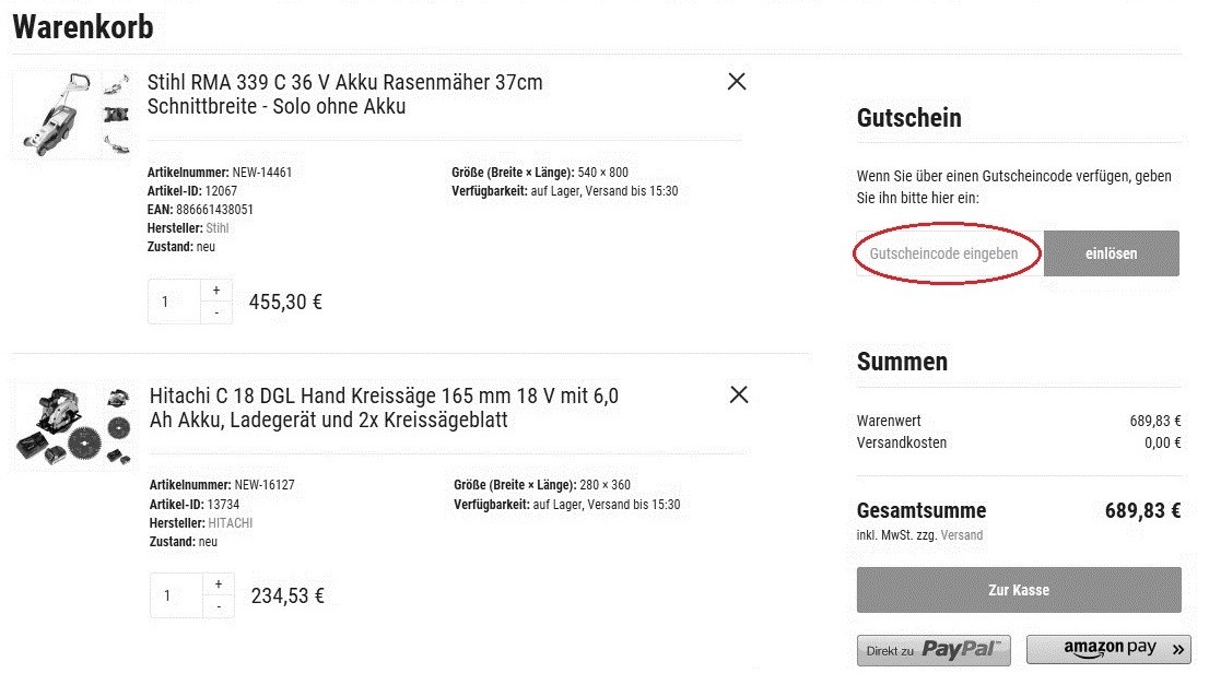 Dinotech Gutschein einlösen