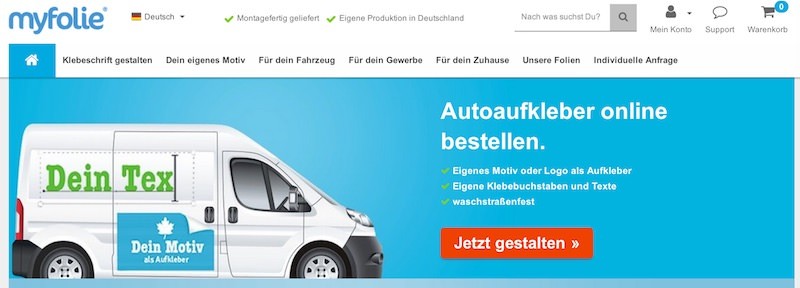 myfolie Webseite