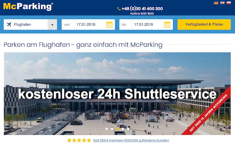 McParking Webseite