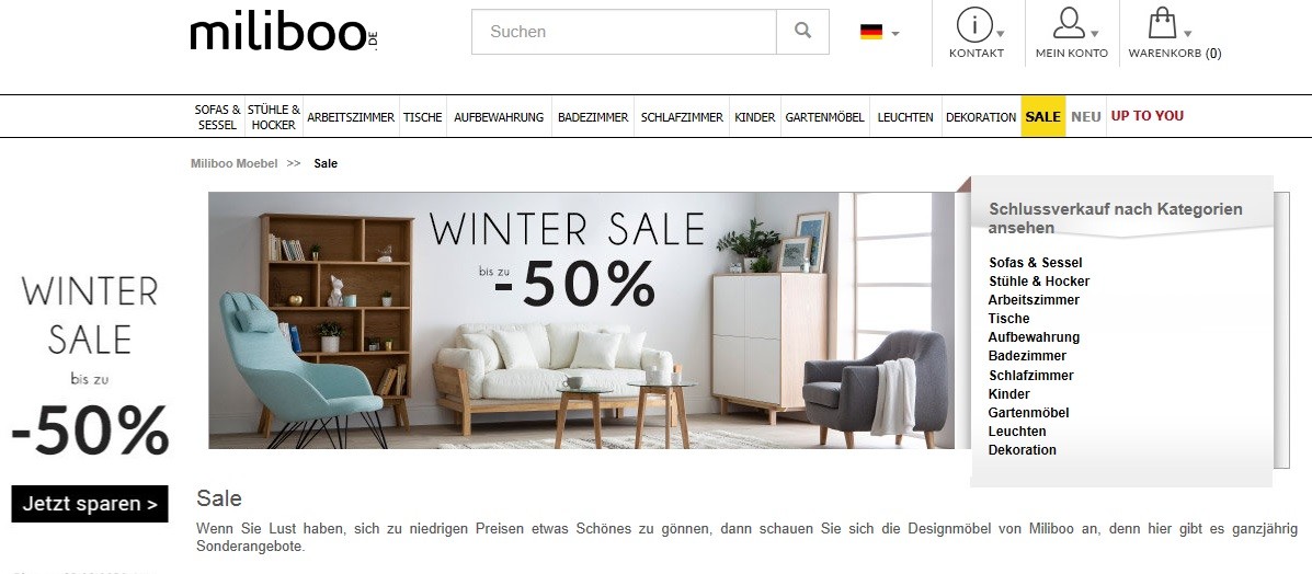 Miliboo Ansicht SALE