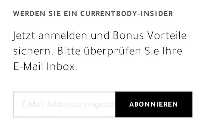 Currentbody Newsletter