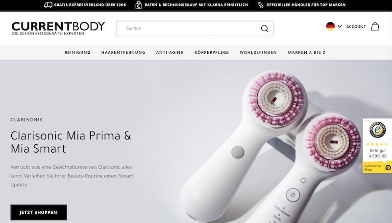 Currentbody Webseite
