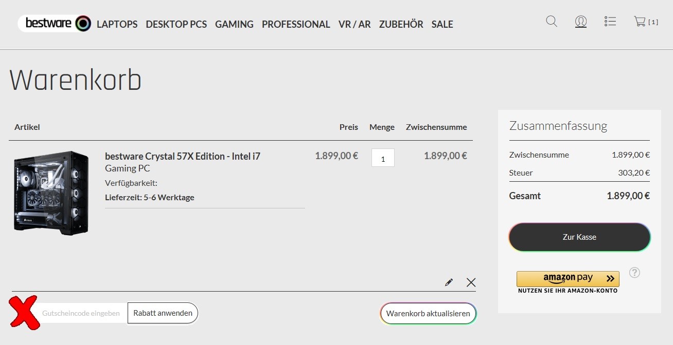 bestware Gutschein
