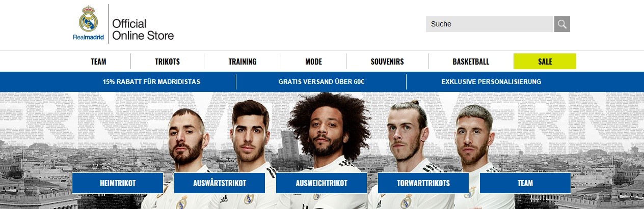 Real Madrid Übersicht Trikots