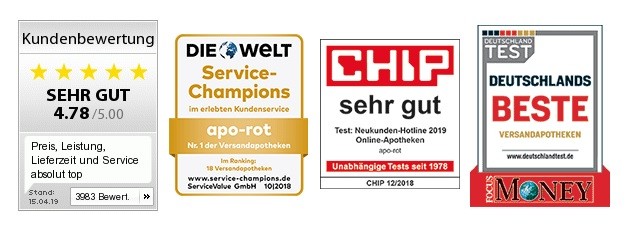 apo rot Auszeichnungen