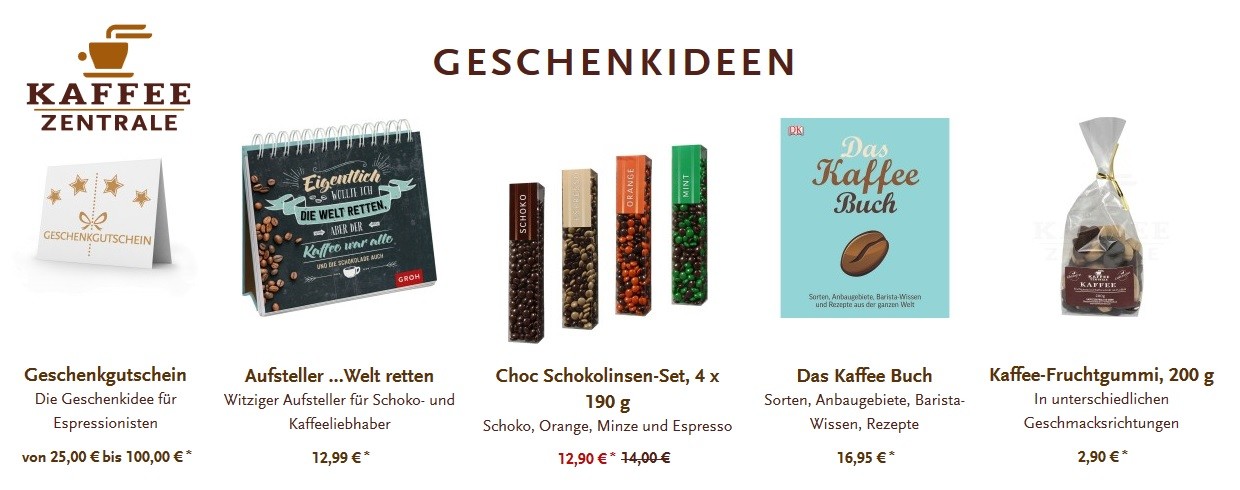 Kaffeezentrale Geschenkgutschein